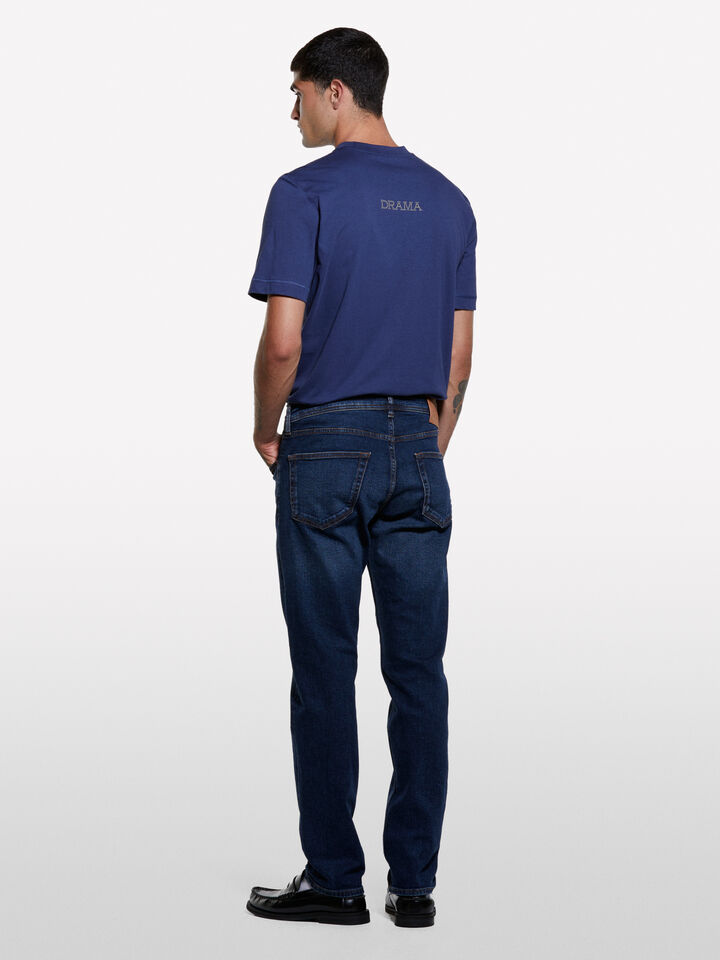 Blue Style 74 slim fit jeans - men's slim fit jeans - Dark Blue | Sisley image number 2